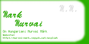 mark murvai business card